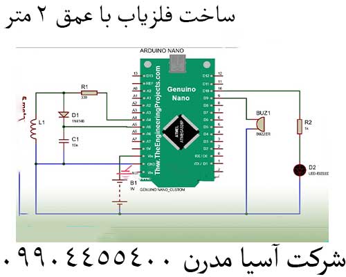 ساخت فلزیاب با عمق ۲ متر09904455400